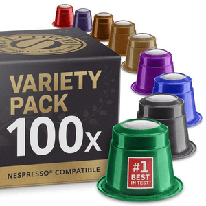 2. Mixed Variety Pack: 100 Nespresso Compatible Capsules