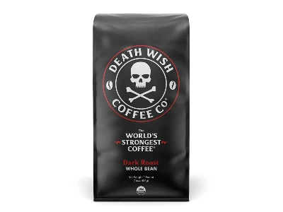 2. Death Wish Coffee Ground Coffee